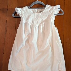 J. Crew Elegant White Blouse with Ruffle Detail